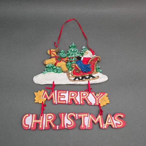 Vintage santa sleigh reindeer - sleigh,